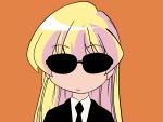  blonde_hair formal highres long_hair necktie pani_poni_dash pani_poni_dash! rebecca_miyamoto simple_background solo suit sunglasses vector_trace very_long_hair wallpaper 