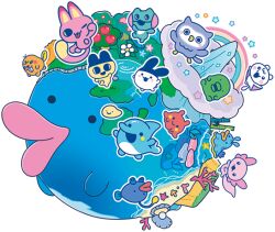  amefuratchi anglerfish ankotchi apple axolopatchi axolotl babytchi bamboo beach beaver beavertchi bird cat chibi chibi_only clam creature creature_focus dolphin everyone fish flying_squirrel food frog fruit grass horhotchi irukatchi kawazutchi kuchipatchi mametchi mendakotchi mimitchi mongatchi myaotchi new_tamagotchi_sei no_humans ocean official_art outline owl planet rabbit rainbow sea_slug seashell shell smiley_face squirrel tamagotchi tamagotchi_(creature) tamagotchi_paradise third-party_source transparent_background tree water white_outline 