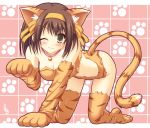  animal_ears nekomimi suzumiya_haruhi suzumiya_haruhi_no_yuuutsu thigh-highs uehiro 