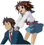  kyon seifuku signed suzumiya_haruhi suzumiya_haruhi_no_yuuutsu vector 