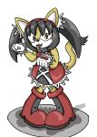  1girl absurdres bangs boots dress frilled_dress frills furry furry_female gloves highres honey_the_cat non-web_source red_dress short_twintails smile sonic_(series) sonic_the_hedgehog sonic_the_hedgehog_(archie_comics) toon_(style) twintails 