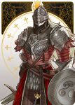  1boy absurdres armor elden_ring eshi helmet highres male_focus shield solo sword tarnished_(elden_ring) weapon 