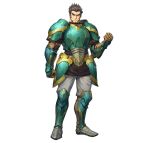 1boy armor beard black_eyes black_hair chainmail dai-xt facial_hair fire_emblem fire_emblem:_the_sacred_stones fire_emblem_heroes gilliam_(fire_emblem) leg_armor looking_at_viewer male_focus official_art pants raised_fist shoulder_armor solo v-shaped_eyebrows white_background