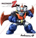  artist_name chibi copyright_name highres looking_at_viewer mazinger_(series) mazinger_z mazinger_z:_infinity mazinger_z_(mecha) mecha mechanical_wings no_humans robot science_fiction solo super_robot white_background wings yellow_eyes yuzupapa 
