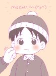  1boy animification beanie black_hair cheek_pinching chibi hand_on_another&#039;s_cheek hand_on_another&#039;s_face hat male_focus pantygnomes pinching south_park stan_marsh 