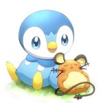  blue_eyes closed_eyes dedenne full_body highres looking_at_another monaka_(hc_pkmn) no_humans open_mouth piplup pokemon pokemon_(creature) simple_background sitting sleeping smile teeth u_u upper_teeth_only white_background 