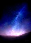  alu.m_(alpcmas) blue_sky gradient_sky highres mountain night night_sky no_humans original outdoors purple_sky scenery signature sky star_(sky) starry_sky sunset 
