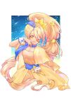  1girl blonde_hair blue_headwear cure_etoile dress earrings garrison_cap hat highres hugtto!_precure jewelry kagayaki_homare long_hair magical_girl mepuko_(mfmfmepuko) one_eye_closed precure smile solo star_(symbol) star_earrings wrist_cuffs yellow_dress yellow_eyes 