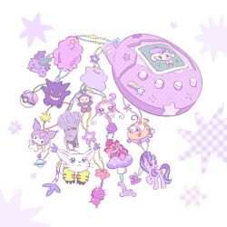 adventure_time alice_in_wonderland character_charm character_request charm_(object) commentary copyright_request despicable_me dice digimon ditto food food_charm fruit gengar grapes highres kuromi lumpy_space_princess master_ball mushroom my_little_pony nickelodeon nidoran nidoran_(male) onegai_my_melody pianitchi pikmin_(creature) pikmin_(series) poke_ball pokemon pokemon_(creature) poof_(fairly_oddparents) purple_pikmin purple_theme sanrio shooting_star_(symbol) star_(symbol) starlight_glimmer sticker summernight_12 symbol-only_commentary tailmon tamagotchi tamagotchi_(virtual_pet) teletubbies the_fairly_oddparents virtual_pet_(toy) white_background