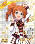 blue_eyes blush character_name dress idolmaster_million_live!_theater_days long_hair orange_hair smile takatsuki_yayoi twintails