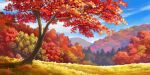 autumn autumn_leaves clouds day forest grass highres kosian nature no_humans non-web_source official_art scenery second-party_source sky touhou touhou_lost_word tree 