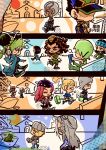  baseball baseball_cap beanie bible broom bucket chibi church crescent_moon cup emporio_alnino enrico_pucci ermes_costello foo_fighters frog gwess halftone hat highres jojo_no_kimyou_na_bouken jongalli_a kujo_jolyne kujo_jotaro lang_wrangler long_coat mirashon moon narciso_anasui stone_ocean sun syamosuzume thunder_mcqueen time_lapse weather_report 