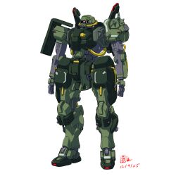 2025 absurdres cable crossover dated gundam gundam_gquuuuuux highres hizack machinery mecha mecha_focus mobile_suit no_humans one-eyed original pravin_rao_santheran realistic redesign robot science_fiction signature titans_(gundam) white_background yamashita_ikuto_(style) zeta_gundam 