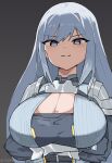 1girl breasts cleavage_cutout clothing_cutout ethel_(xenoblade) highres huge_breasts iamrardib large_breasts looking_down xenoblade_chronicles_(series) xenoblade_chronicles_3 