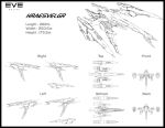  commentary concept_art copyright_name destroyer_(eve_online) english_text eve_online from_above from_behind from_below from_side greyscale highres lineart logo military military_vehicle monochrome multiple_views no_humans original rekkou science_fiction spacecraft thrusters 