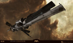  3d absurdres advanced_ship_(eve_online) amarr_empire_(eve_online) attack_ship_(eve_online) brown_background clouds commentary company_logo company_name confessor_(eve_online) copyright_logo copyright_name dated destroyer_(eve_online) english_commentary english_text eve_online glowing highres logo maya_(medium) military_vehicle nebula no_humans official_art outdoors science_fiction space spacecraft star_(sky) starry_sky_background tactical_destroyer_(eve_online) tech_3_ship_(eve_online) vehicle_focus vehicle_name viziam_(eve_online) ymir_jonsson 
