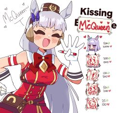  6+girls animal_ears aqua_bow armband belt_pouch blunt_bangs blush bow bowtie breasts brown_hat closed_eyes dress ear_bow ear_ribbon fenomeno_(umamusume) gentildonna_(umamusume) gloves gold_ship_(red_strife)_(umamusume) gold_ship_(umamusume) grey_hair hat heart highres holding holding_marker horse_ears horse_girl kitasan_black_(umamusume) kitnoko large_breasts long_hair marker mejiro_mcqueen_(umamusume) multiple_girls open_mouth paper pillbox_hat pouch purple_bow purple_hair red_armband red_dress sleeveless sleeveless_dress smile striped_armband striped_clothes tape tosen_jordan_(umamusume) umamusume violet_eyes white_armband white_gloves yuri 