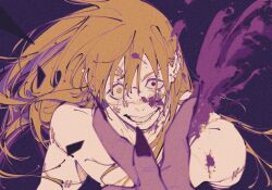  2boys alternate_color black_nails blood commentary cutting fingernails heterochromia jujutsu_kaisen long_fingernails long_hair mahito_(jujutsu_kaisen) male_focus mim_(mimya0600) multiple_boys pov pov_hands ryoumen_sukuna_(jujutsu_kaisen) sharp_fingernails stitched_arm stitched_face stitched_neck stitches yellow_eyes 