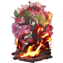  1boy armor artist_request black_armor black_hair boots breastplate brown_armor brown_boots cloak couter fire frown full_body fur-trimmed_armor fur-trimmed_boots fur-trimmed_hood fur_trim game_cg gauntlets green_cloak green_eyes green_pants hair_between_eyes holding holding_shield hood hood_down hooded_cloak iwatani_naofumi knee_boots leather_armor legendary_shield_(shield_of_wrath)_(tate_no_yuusha_no_nariagari) legendary_shield_(tate_no_yuusha_no_nariagari) looking_at_viewer male_focus messy_hair official_art outstretched_arm pants pauldrons red_sky rerebrace sailing_ship shield short_hair shoulder_armor simple_background sky solo spiked_pauldrons spiked_rerebrace spikes standing straight-on tassets tate_no_yuusha_no_nariagari tate_no_yuusha_no_nariagari_rerise transparent_background v-shaped_eyebrows vambraces wooden_floor 