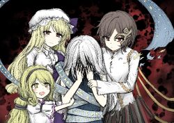  4girls ban_shixiao_a_lin black_souls black_souls_2 fossilized_wonders iwanaga_ariya multiple_girls scene_reference tagme touhou watari_nina watatsuki_no_toyohime yuiman_asama 