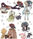  ... 1boy 3girls :3 :p absurdres aether_(genshin_impact) afterimage ahoge akanbe angry armor artist_name belt bite_mark black_gloves black_thighhighs blonde_hair blue_cape blue_ribbon blunt_bangs book boots box bracelet braid braided_ponytail bridal_gauntlets cape cardboard_box cat cat_teaser closed_eyes closed_mouth commentary_request cushion dress earrings eighth_note expressionless fangs flower genshin_impact gloves gnosis_(genshin_impact) gradient_hair green_cape green_hair hair_flower hair_ornament hand_up hat head_rest highres japanese_clothes jewelry jingasa kimono korean_commentary leaf_hair_ornament long_hair lumine_(genshin_impact) lying motion_lines multicolored_hair multiple_girls multiple_views musical_note nahida_(genshin_impact) off_shoulder on_side open_book open_mouth parted_bangs partially_fingerless_gloves paw_print paw_print_background pawpads pillosopi pointy_ears purple_hair purple_kimono raiden_shogun reading ribbon sandals scaramouche_(cat)_(genshin_impact) scaramouche_(genshin_impact) short_hair shoulder_armor side_ponytail sidelocks simple_background single_braid sleeveless sleeveless_dress smile sparkle speech_bubble spoken_ellipsis spoken_musical_note squatting standing sweatdrop tassel teeth thigh-highs thigh_belt thigh_strap tongue tongue_out trembling twitter_username very_long_hair violet_eyes wanderer_(genshin_impact) white_background white_dress white_flower white_footwear white_hair yae_miko yae_miko_(fox) 