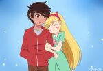 1boy 1girl blonde_hair brown_hair couple female male marco_diaz star_butterfly star_vs_the_forces_of_evil