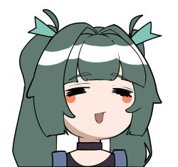 1girl closed_eyes dark_green_hair long_hair open_mouth qingyi_(zenless_zone_zero) twintails zenless_zone_zero
