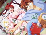  breasts cleavage drunk glasses karaoke kimura_takahiro lipstick papillon_noir red_hair shishiou_gai swan_white utsugi_mikoto yuusha_ou_gaogaigar yuusha_series 