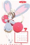   animal_ears rabbit_ears calendar getsumen_to_heiki_mina okama seifuku tamamushi_mina thigh-highs  