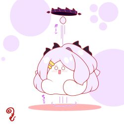  ahoge blue_archive blush chibi colored_shadow commentary_request detached_ahoge detached_hair fang grey_hair hair_ornament hairclip halo highres hina_(blue_archive) kurukurumagical long_hair motion_lines o_o open_mouth parted_bangs shadow single_hair_intake sitting solo speed_lines surprised very_long_hair white_background 