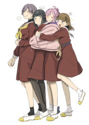  +++ ... 4girls 524ryo :d ahoge anyoji_hime black_hair black_pantyhose blunt_bangs blunt_ends blush bob_cut braid breasts brown_dress brown_hair center-flap_bangs closed_eyes commentary dress flower flower_knot full_body green_eyes grey_hair hair_flower hair_ornament hasu_no_shoushihenkei hasu_no_sora_school_uniform heart highres hood hooded_jacket jacket jellyfish_cut kachimachi_kosuzu katsuragi_izumi link!_like!_love_live! long_hair long_sleeves love_live! medium_breasts medium_dress momose_ginko multi-tied_hair multiple_girls neckerchief open_clothes open_jacket open_mouth pantyhose pink_eyes pink_hair pink_jacket pleated_dress ponytail sailor_collar sailor_dress school_uniform shared_clothes shared_jacket shoes short_hair side_braids sidelocks simple_background smile sparkle speech_bubble spoken_+++ spoken_ellipsis spoken_heart symbol-only_commentary triangle_hair_ornament turtleneck uwabaki virtual_youtuber white_background white_flower white_sailor_collar winter_uniform yellow_neckerchief yellow_shoes 