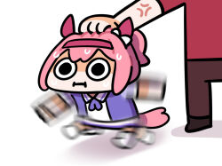  1girl animal_ears bow bowtie buruma ear_bow ear_covers ear_ornament hairband haru_urara_(umamusume) headband horse_ears horse_girl horse_tail keenbiscuit long_hair pink_buruma pink_hair pink_headband ponytail puffy_short_sleeves puffy_sleeves purple_bow purple_bowtie purple_sailor_collar purple_serafuku purple_shirt red_headband sailor_collar sailor_shirt school_uniform serafuku shirt short_sleeves tail tracen_school_uniform umamusume 