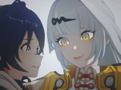 belle_(zenless_zone_zero) confrontation long_hair multiple_girls short_hair yixuan_(zenless_zone_zero) zenless_zone_zero