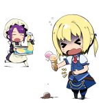  2girls diarrhea etrian_odyssey frederica_irving stomach_ache stomachache 