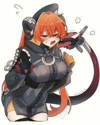 1girl cheek_pinching long_hair magus_(zenless_zone_zero) orphie_(zenless_zone_zero) orphie_magnusson zenless_zone_zero