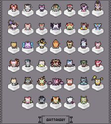  6+boys 6+girls absolutely_everyone absurdres angel_wings animal_ears annotation_request arthur_(cat_busters) artist_name barrochio_(cat_busters) bastet_(cat_busters) carol_(cat_busters) cat_boy cat_busters cat_ears cat_girl character_request cheer_(cat_busters) cheerleader cheshire_(cat_busters) chibi chibi_only chibikemo chrona_(cat_busters) clouderia_(cat_busters) commentary commission crow_(cat_busters) crown daikyou_(cat_busters) ekaryi_(cat_busters) english_commentary everyone fairy fairy_wings furry furry_female furry_male gattaiguy gencia_(cat_busters) grey_background hat highres hinozuki_(cat_busters) hortensia_(cat_busters) jeanne_(cat_busters) jester_(cat_busters) jester_cap kaguya_(cat_busters) kirahoshi_(cat_busters) kotonoha_(cat_busters) kyuubi_(cat_busters) leonel_(cat_busters) liber_(cat_busters) lion_(cat_busters) lion_boy luna_(cat_busters) maxwell_(cat_busters) melia_(cat_busters) multiple_boys multiple_girls mushroom_hat pac-man_(cat_busters) parody persephone_(cat_busters) pixel_art pixiv_commission renfa_(cat_busters) richiru_(cat_busters) ruda_(cat_busters) sakuya_(cat_busters) shiranpa_(cat_busters) shoukyou_(cat_busters) simple_background sprite_art standing style_parody takuya_(cat_busters) wings world_flipper yuno_(cat_busters) 