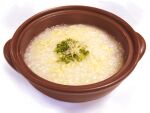  bcd bowl food food_focus highres no_humans original porridge rice_porridge shadow simple_background vegetable white_background 
