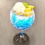  bcd drink food food_focus food_request grey_background highres no_humans original shadow shaved_ice simple_background 