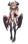  ar_tonelico ar_tonelico_i aurica_nestmile boots demon_girl devil gust highres horns legs long_hair nagi_ryou official_art solo succubus wings 