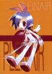  boots disgaea dress highres kichiku_hiroshi necktie original panties pantyshot pleinair pointy_ears red_eyes ribbon short_dress short_hair sword thigh_boots thighhighs underwear weapon white_dress white_legwear white_panties wings 