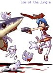  disgaea gun highres matsuda_(mazda) mazda original pleinair same-san shark thighhighs usagi-san weapon 