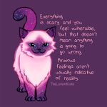  :3 animal_focus artist_name blue_eyes cat commentary english_commentary english_text galaxy looking_at_viewer no_humans original purple_background simple_background sparkle thelatestkate 