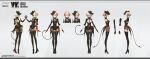  1girl arknights ask_(askzy) character_name company_name copyright copyright_name highres multiple_views official_art reference_sheet tagme w_(arknights) 