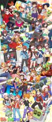  6+boys 6+girls absurdres anniversary ash_ketchum backwards_hat bag bandana baseball_cap beanie bike_shorts black_hair black_pants black_shirt black_socks black_thighhighs black_vest blonde_hair blue_coat blue_eyes blue_hair blue_jacket blue_oak blue_overalls blue_pants blue_shirt blush boots bow bow_hairband braid breasts brendan_(pokemon) brown_eyes brown_hair bucket_hat bulbasaur calem_(pokemon) capri_pants cardigan charmander chespin chikorita chimchar closed_mouth coat collared_shirt commentary_request cowlick cutoffs cyndaquil denim denim_shorts donut_hair_bun double_bun dress duffel_bag elio_(pokemon) ethan_(pokemon) eyewear_on_headwear fanny_pack fennekin florian_(pokemon) froakie fuecoco game_boy game_boy_advance game_boy_color gloria_(pokemon) green_hair_ornament green_hat green_shorts grey_cardigan grey_eyes grey_hat grookey hair_bun hair_ornament hairband hairclip handheld_game_console hat hat_bow high_ponytail highres hikari_(pokemon) hilbert_(pokemon) hilda_(pokemon) holding holding_poke_ball jacket juliana_(pokemon) kris_(pokemon) leaf_(pokemon) liko_(pokemon) litten long_hair long_sleeves looking_at_viewer loose_socks lucas_(pokemon) lyra_(pokemon) may_(pokemon) medium_breasts mega_ring mudkip multiple_boys multiple_girls naranja_academy_school_uniform nate_(pokemon) necktie new_nintendo_3ds newsboy_cap nintendo_3ds nintendo_ds nintendo_ds_lite nintendo_switch nintendo_switch_2 on_shoulder one_eye_closed open_clothes open_mouth open_vest orange_necktie orange_shorts oshawott overalls pants pantyhose pantyhose_under_shorts pikachu pink_boots pink_coat pink_dress pink_hat pink_skirt piplup poke_ball poke_ball_(basic) poke_ball_print pokegear pokemon pokemon_(anime) pokemon_(classic_anime) pokemon_(creature) pokemon_bw pokemon_bw2 pokemon_dppt pokemon_frlg pokemon_gsc pokemon_hgss pokemon_horizons pokemon_on_shoulder pokemon_oras pokemon_platinum pokemon_rse pokemon_sm pokemon_sv pokemon_swsh pokemon_xy ponytail popplio porkpie_hat purple_necktie purple_pants purple_shorts quaxly raglan_sleeves red_(pokemon) red_hat red_jacket red_scarf red_shirt red_skirt rosa_(pokemon) rowlet scarf school_uniform scorbunny selene_(pokemon) serena_(pokemon) shirt short_hair short_sleeves shorts shorts_under_shorts sidelocks skirt sleeveless sleeveless_shirt small_breasts smile snivy sobble socks spiky_hair sprigatito sprite squirtle striped_clothes striped_shirt sunglasses t-shirt taisa_(lovemokunae) tam_o'_shanter tepig thigh-highs tied_shirt torchic totodile treecko turtwig twintails uva_academy_school_uniform vest victor_(pokemon) visor_cap vs_seeker white-framed_eyewear white_hat white_shirt white_thighhighs wristband yellow_bag yellow_shirt yellow_shorts z-ring 
