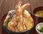  bowl food food_focus jiji_(kbj0225) no_humans original shadow shrimp shrimp_tempura soup still_life tempura 