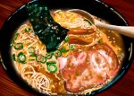 bowl food food_focus meat mofumofu0311 no_humans noodles nori_(seaweed) original ramen shadow spoon still_life 