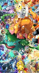  antlers ayo_(ayosanri009) charizard claws commentary_request dialga dragon eevee fire floette floette_(eternal) flower flying game_boy game_boy_advance game_boy_color groudon handheld_game_console highres hisuian_poke_ball ho-oh horns koraidon kyogre lugia lunala miraidon nintendo_3ds nintendo_ds nintendo_switch nintendo_switch_2 palkia pikachu plant poke_ball poke_ball_(basic) pokemon pokemon_card pokemon_day poryphone reshiram solgaleo venusaur vines water wings xerneas yveltal zacian zacian_(crowned) zamazenta zamazenta_(crowned) zekrom 