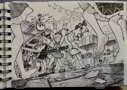  6+girls animal_ears barefoot blush boots bottle bow bow_(music) building camera closed_eyes commentary_request cone_horns crescent crescent_hat_ornament detached_sleeves dress drum drumsticks feet flying greyscale grin hair_bobbles hair_bow hair_ornament hair_tubes hakurei_reimu hakurei_shrine hat hat_ornament highres holding holding_bottle holding_bow_(music) holding_camera holding_drumsticks holding_instrument holding_violin horikawa_raiko horns instrument inubashiri_momiji japanese_clothes kawashiro_nitori key keyboard_(instrument) kijin_seija kimono kirisame_marisa kneehighs kochiya_sanae konpaku_youmu lantern loafers long_hair long_sleeves lunasa_prismriver lyrica_prismriver market_stall merlin_prismriver mob_cap monochrome multiple_girls music one_eye_closed open_mouth outdoors paper_lantern photo_(medium) playing_instrument pom_pom_(clothes) ribbon-trimmed_sleeves ribbon_trim saigyouji_yuyuko shameimaru_aya shirt shoes short_sleeves siblings sisters sitting_on_drum skirt small_horns smile socks sukuna_shinmyoumaru summer_festival suteruko tail toes tokin_hat touhou traditional_media trumpet tsukumo_benben tsukumo_yatsuhashi two_side_up vest violin witch_hat wolf_ears wolf_girl wolf_tail yamashiro_takane 