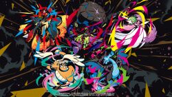  absurdres blue_fire charizard claws commentary_request company_name copyright_name copyright_notice dragon dragon_wings dragonite dress fangs fire flame-tipped_tail gardevoir head_wings highres horns lucario mega_charizard_x mega_dragonite mega_gardevoir mega_lucario mega_pokemon mega_zygarde nc_empire_(circle) nostrils official_art open_mouth pink_eyes pokemon pokemon_(creature) pokemon_focus pokemon_tcg red_eyes single_horn smile spikes tail white_dress wings zygarde zygarde_(complete) 