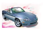  artist_name car convertible dated eunos_roadster grey_car ground_vehicle headlight highres mazda motor_vehicle nimbus_goldbrum no_humans original realistic steering_wheel vehicle_focus 